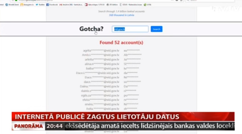 Internetā publicē zagtas e-pasta adreses un to iespējamās paroles; Sarakstā ir arī adreses no Latvijas